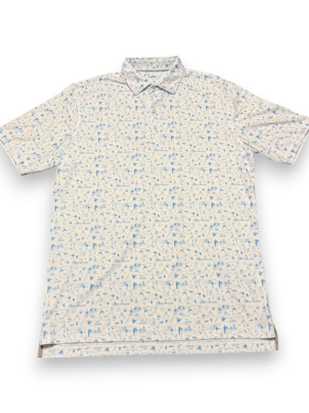 johnnie-O Men's Light Blue Ballpark Polo Size Medium